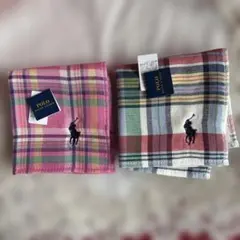 新品！ポロラルフローレン！ポロプレイヤー刺繍タオルハンカチ2枚セット！素敵のサムネイル