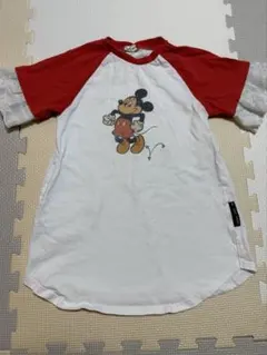 BREEZE ミッキー　Tシャツワンピース　ホワイト　レッド