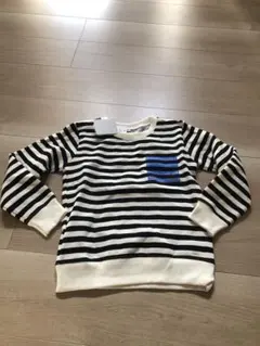 新品！ボーダー柄！裏起毛プリントトレーナー　男の子120