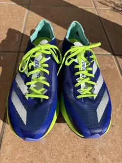 【美品】adizero japan8 アディゼロジャパン8 27cm 青/緑