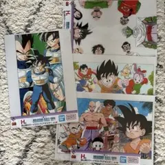 一番くじ ドラゴンボール H賞　鳥山明カラーイラストクリアポスター 4種