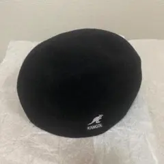 KANGOL 黒 ベレー帽 ウール 507 Lサイズ