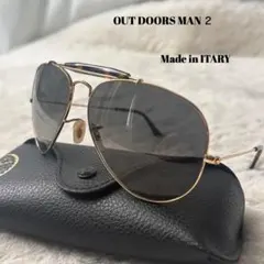 美品 レイバン　Rayban　ティアドロップ　アウトドアーズマン2　イタリア製