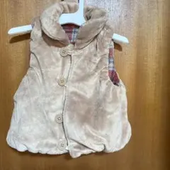 キムラタン ピケットクラブ リバーシブル フリース 暖か可愛いベスト　80女の子