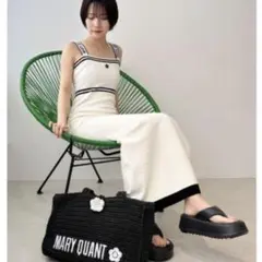 LILY BROWN×MARY QUANT ロゴジャガードニットキャミワンピース