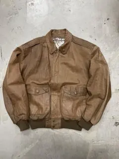 00s レザージャケット　A-2 レザーフライトジャケット　スタジャン　y2k