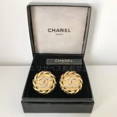 ⑤CHANEL シャネル ヴィンテージ ココマーク ゴールド イヤリング
