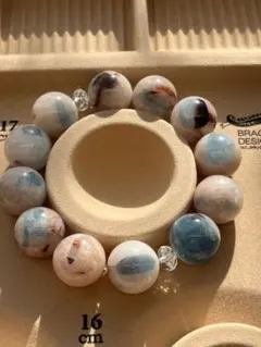 アクアマリンシリカ　ブレスレット 16ミリ　ティダストーン