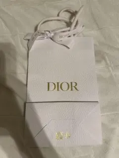 Dior ホワイトショップ袋 ゴールドロゴ