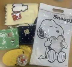 【タグ付き】スヌーピー 4点セット ブランケット ハンカチ2枚 ルームソックス