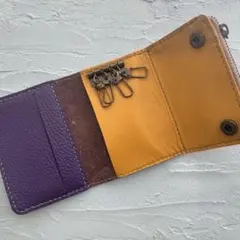 キーケース ミニ財布 レザークラフト ハンドメイド 本革