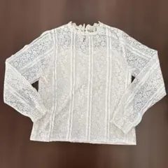 continuuer de NICE CLAUP ホワイトレースブラウス