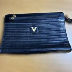 VALENTINO ブラック クラッチバッグ　オールド　ITALY