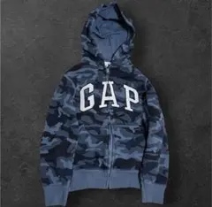 レア ✨ GAP ギャップ ジップパーカー カモ柄 迷彩 アーチロゴ y2k