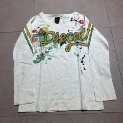 Diesel ディーゼル　ロンt 長袖tシャツ　オフホワイト　ラメ　S