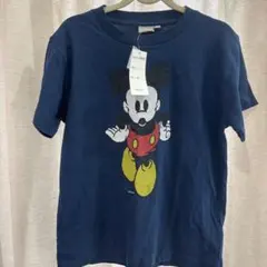 ミッキーマウス Tシャツ Disney ディズニー ネイビー M 140