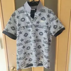 訳あり　MARK&LONA メッシュポロシャツ スカル柄　XL