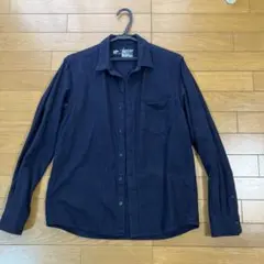 無印良品 ネイビー 長袖シャツ M