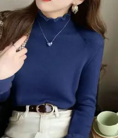 フリルネック 2セット　アイボリー　ネイビー