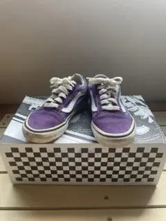 バンズ キッズ スニーカー18cm vans オールドスクール パープル 紫