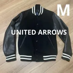 ユナイテッドアローズ スタジャン ウール レザー M ブラック