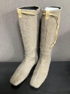 ２３区 ベージュ ロングブーツ 24