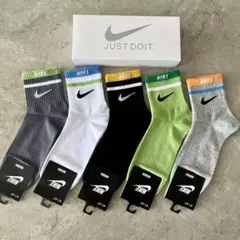 【春夏カラー】ナイキNIKEソックス五足　メンズソックス　スポーツソックス　靴下