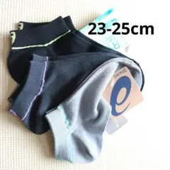 新品アシックス 23₋25cm 3足セット メッシュ ショートソックス くるぶし