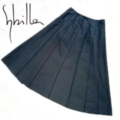 SYBILLA シビラ ロングスカート コットン リネン 黒 Ｓ 綿麻のサムネイル
