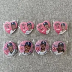 選手写真入りバッジ8個セット