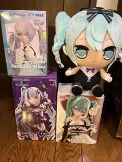 初音ミク　プライズ　フィギュア　ぬいぐるみ　4点セット