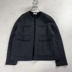 Ballsey ウールナイロンブークレー フロントオープンカーディガン S