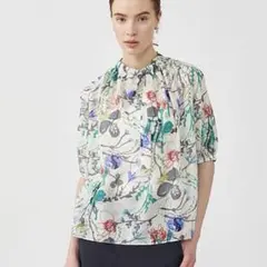 トゥモローランド クーピーフラワープリントボウタイブラウス　着用1回