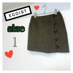 サイドボタンデザインミニスカートEGOIST