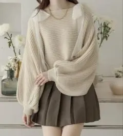 アンブルネージュ Ambre Neige 2wayチュールリボントップスのサムネイル