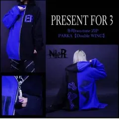 NieR 裏起毛 TWO-TONE ZIP PARKA