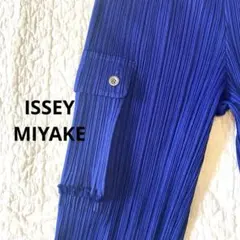 【レア】ISSEY MIYAKE プリーツプリーズ カーゴパンツ ブルー 1のサムネイル