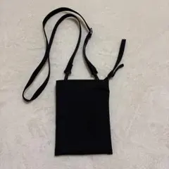 黒いナイロンショルダーポーチ　無印良品