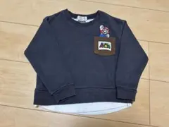 BANDAI スーパーマリオ　子供服　 トレーナー　110cm ダークグレー