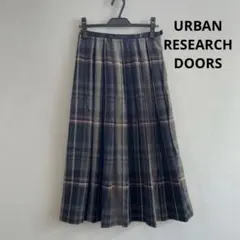 URBAN RESEARCH DOORS チェック柄プリーツスカート