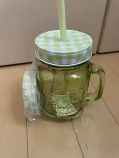 メイソンジャー ドリンクボトル グリーン ギンガムチェックのサムネイル