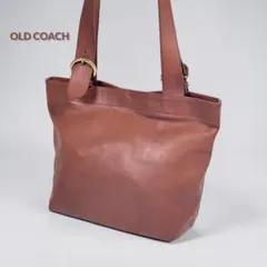 COACH オールドコーチ トートバッグ ゴールド金具 グラブタンレザー 茶色