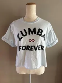 ZUMBA クロップドTシャツ ライトブルー