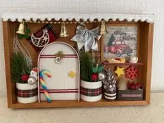 No.223 ハンドメイド　エコクラフト　ミニチュア雑貨　クリスマス