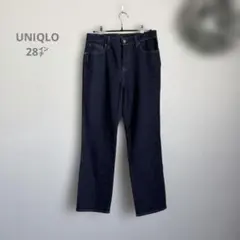UNIQLO ストレッチスリムアンクルジーンズ ネイビー 28㌅◯468844