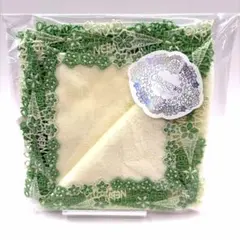 【新品未使用】近沢レースハンカチ　オクラ　クリーム　ショップシール付き