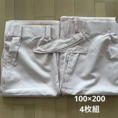 カーテン　100×200 2枚組　4枚組　ピンク　遮光防炎のサムネイル