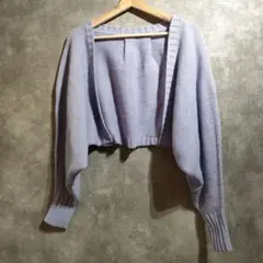GRL 薄紫 クロップドニットカーディガン