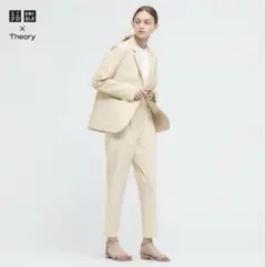 1回着用 美品 ユニクロ theory セットアップ ナチュラル S
