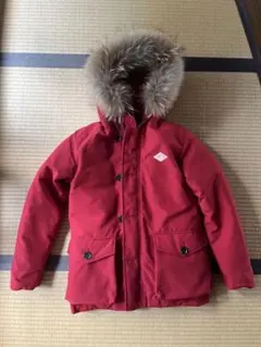 美品！ダントン　ファー付きダウンジャケット　レディース　赤